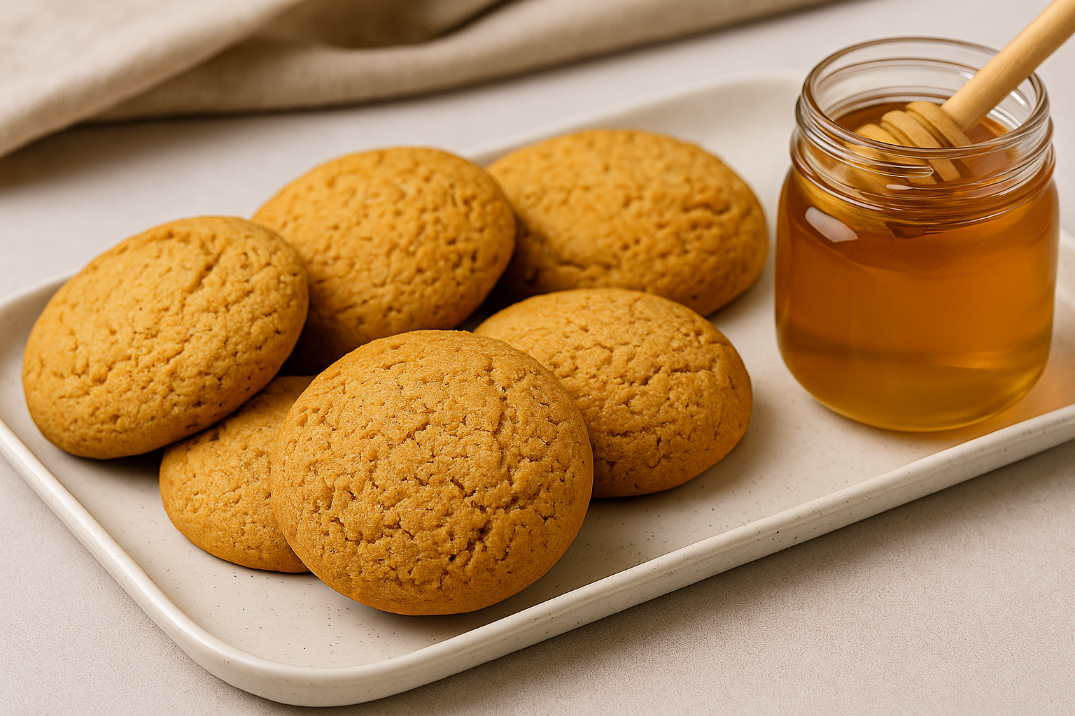 healthy oat honey cookies