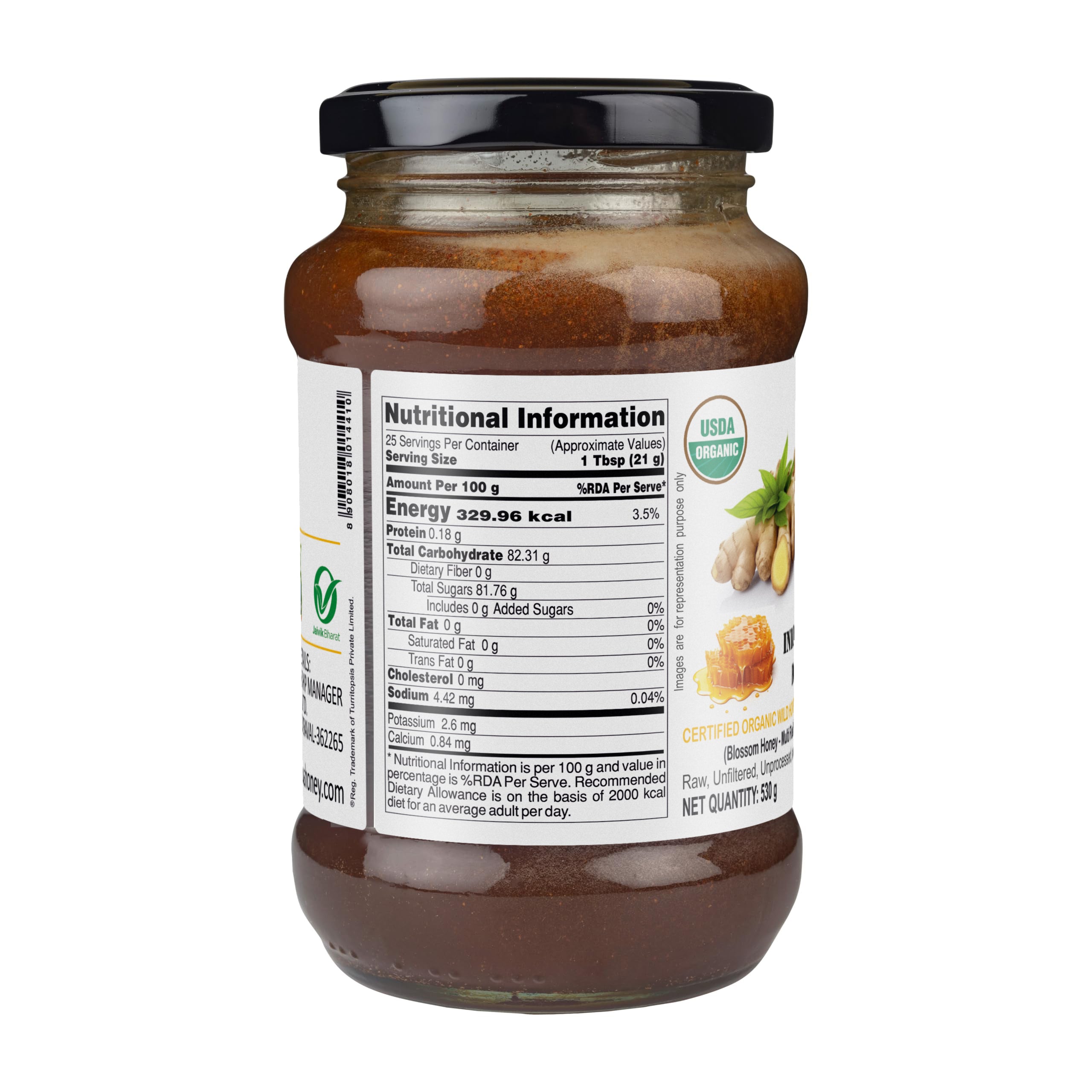 Certified Organic Honey with Ginger