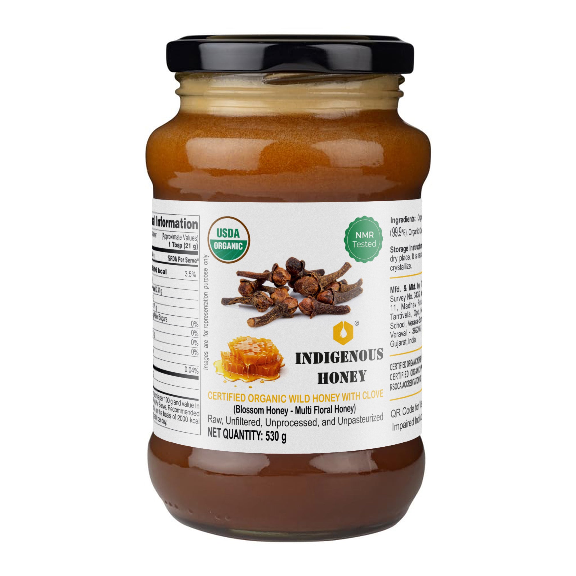 Certified Organic Wild Honey with Clove