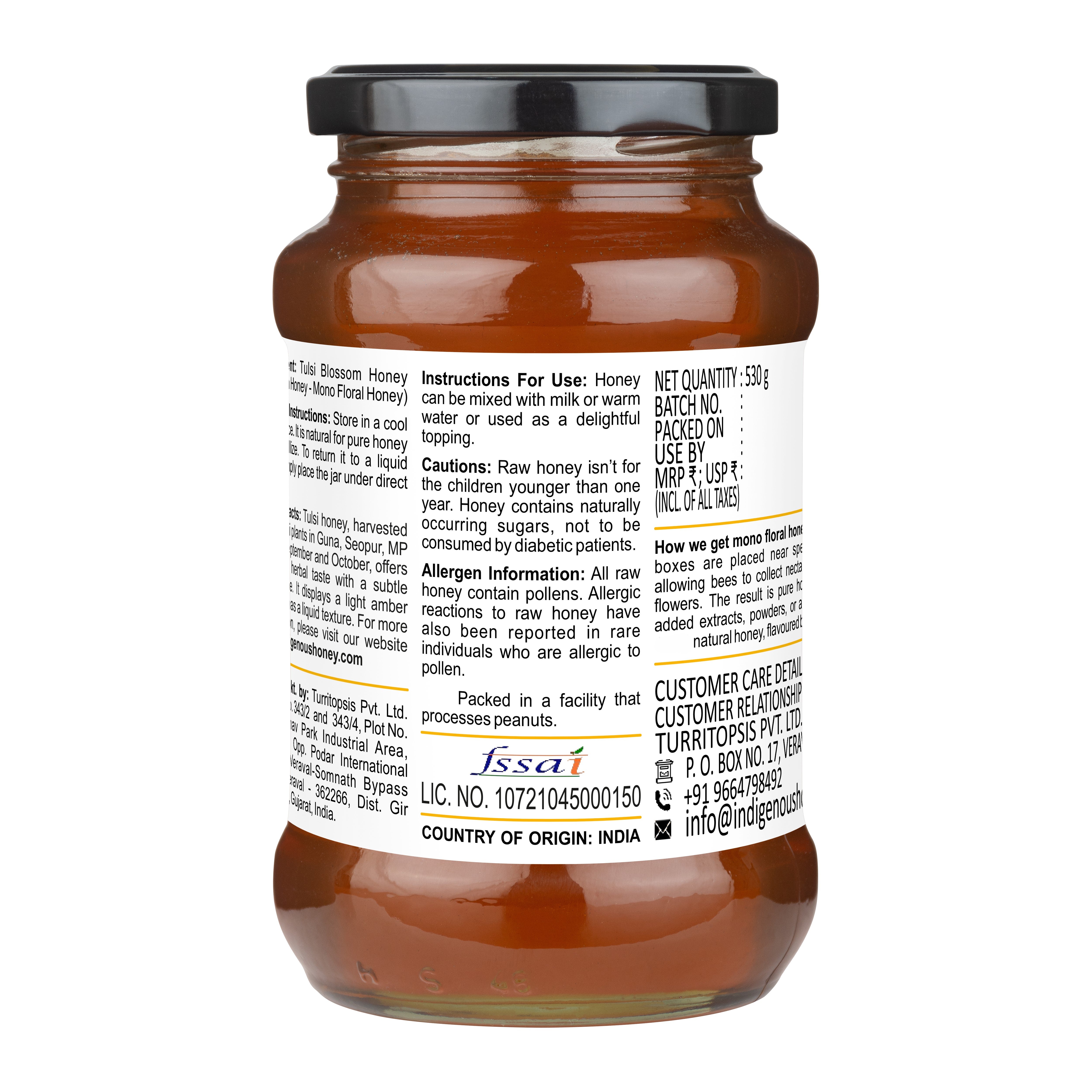 Natural Pure Tulsi Blossom Honey