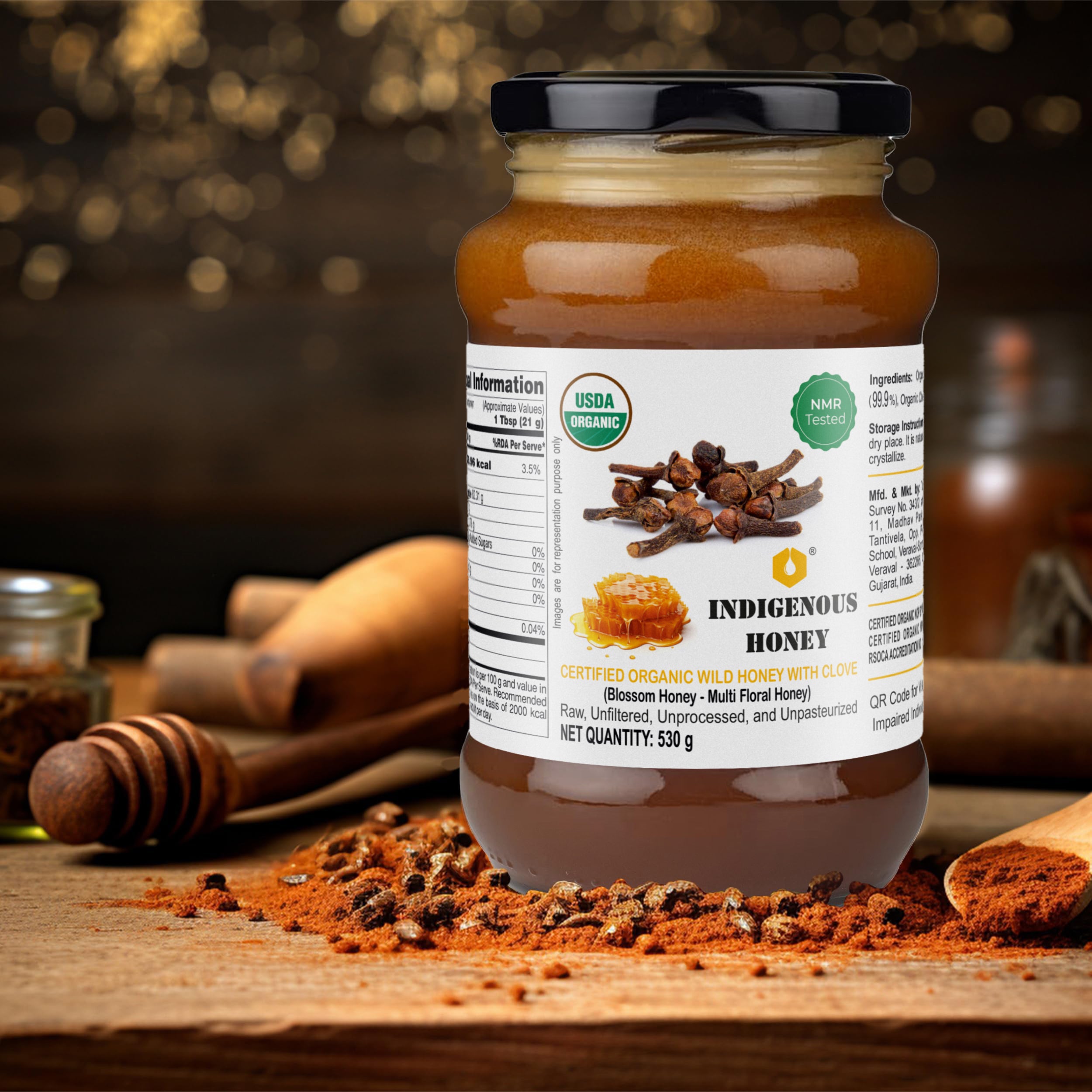 Organic Clove infused Raw Honey