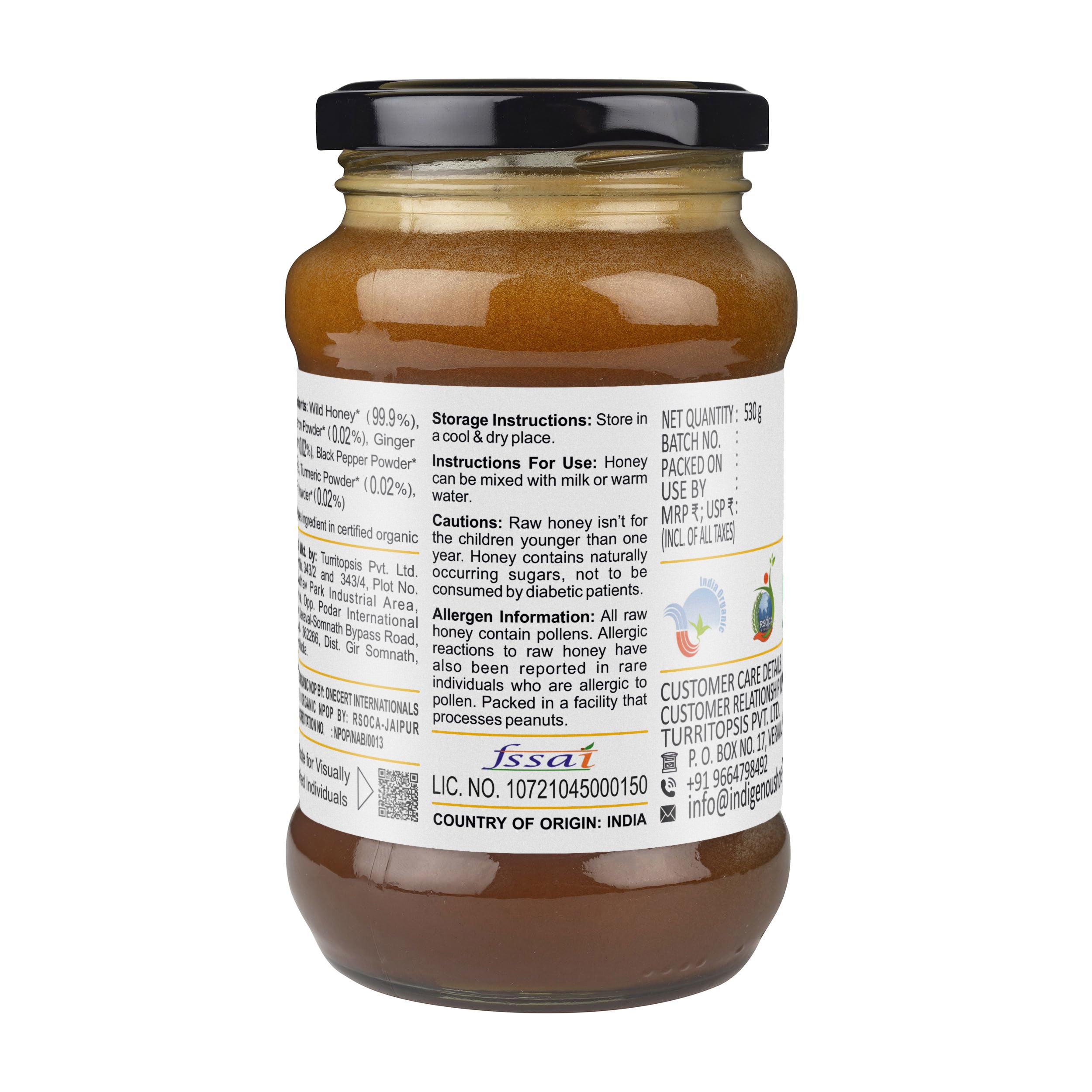 Raw Organic Honey with immunity booster