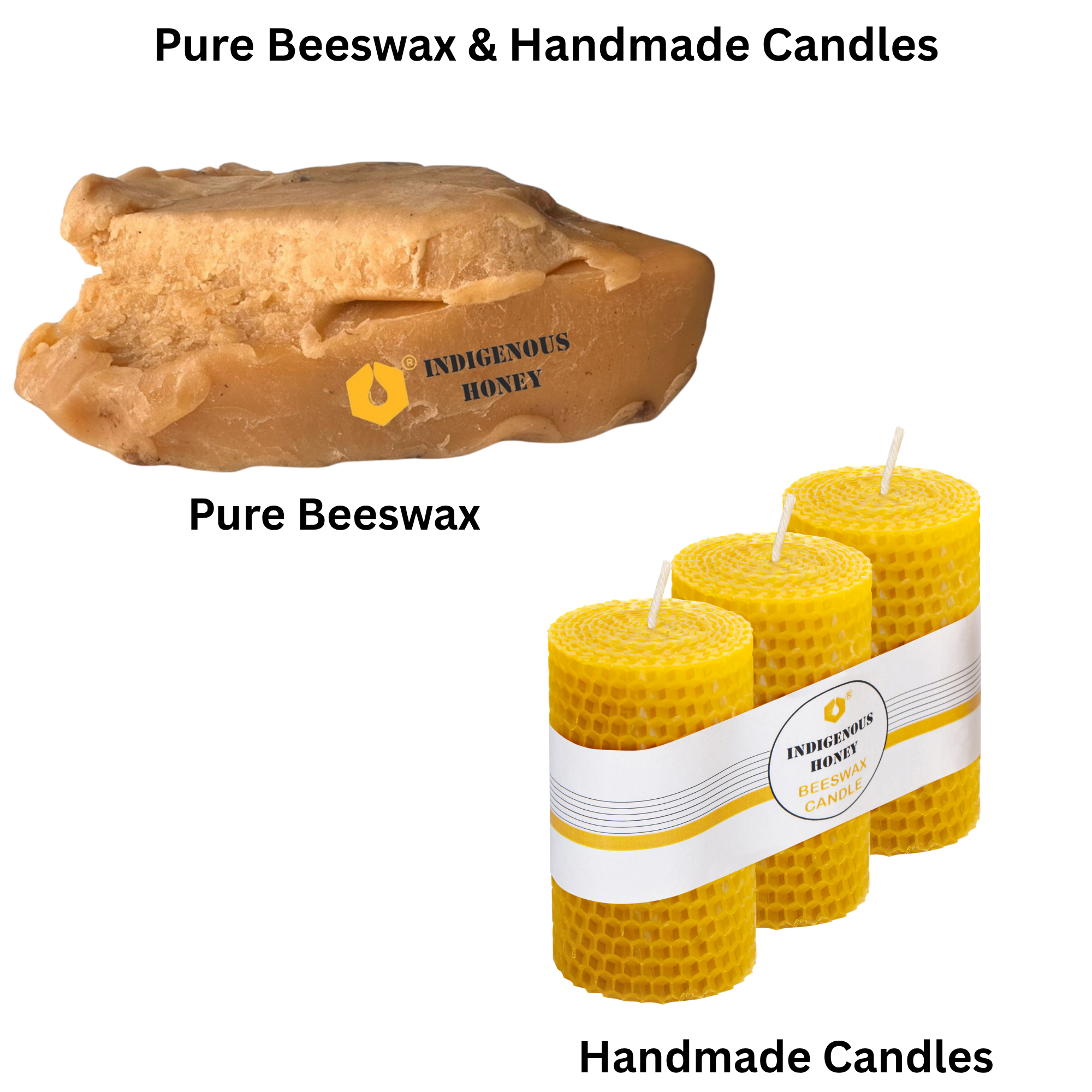 pure beeswax with handmade candles