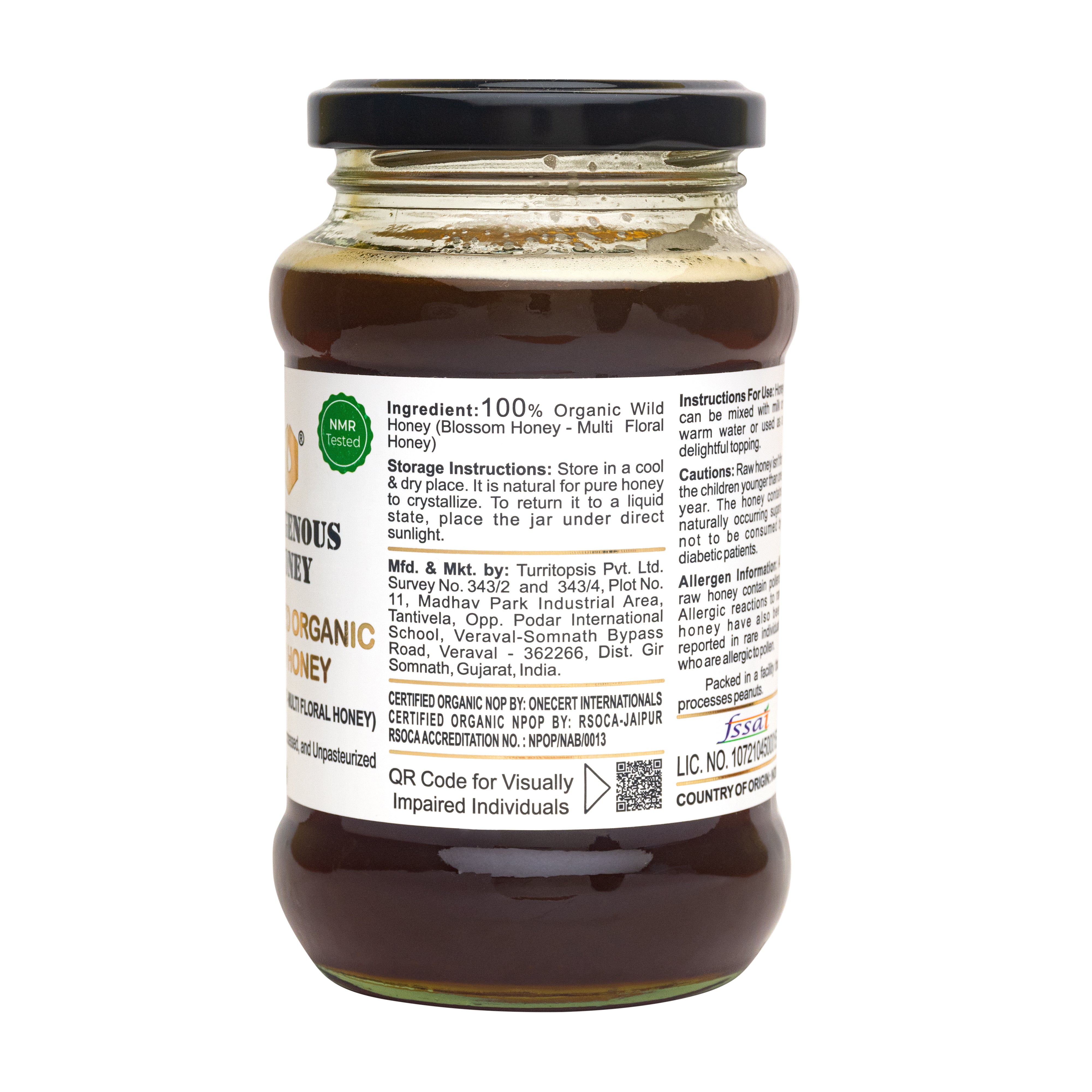 pure unprocessed organic honey