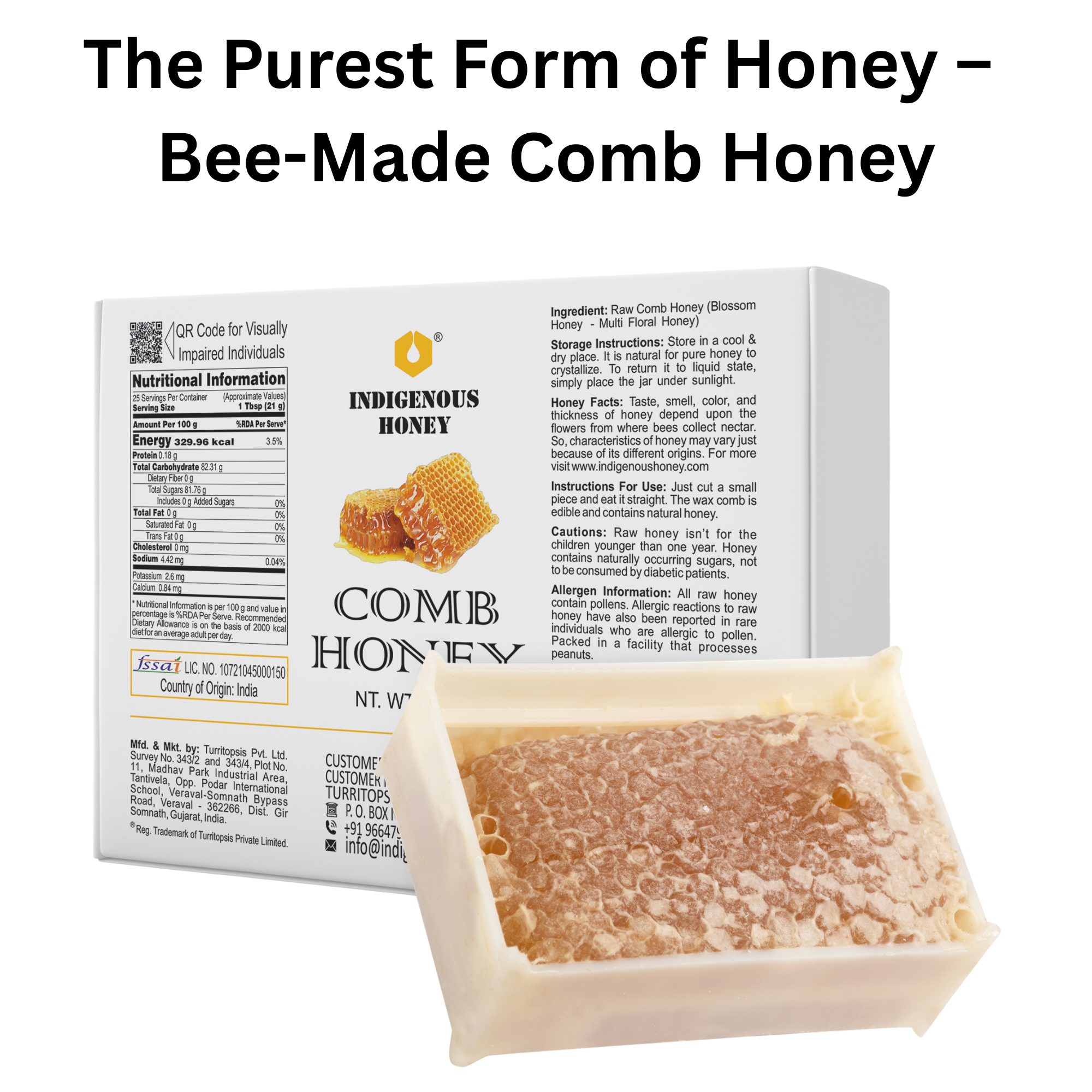 raw comb honey