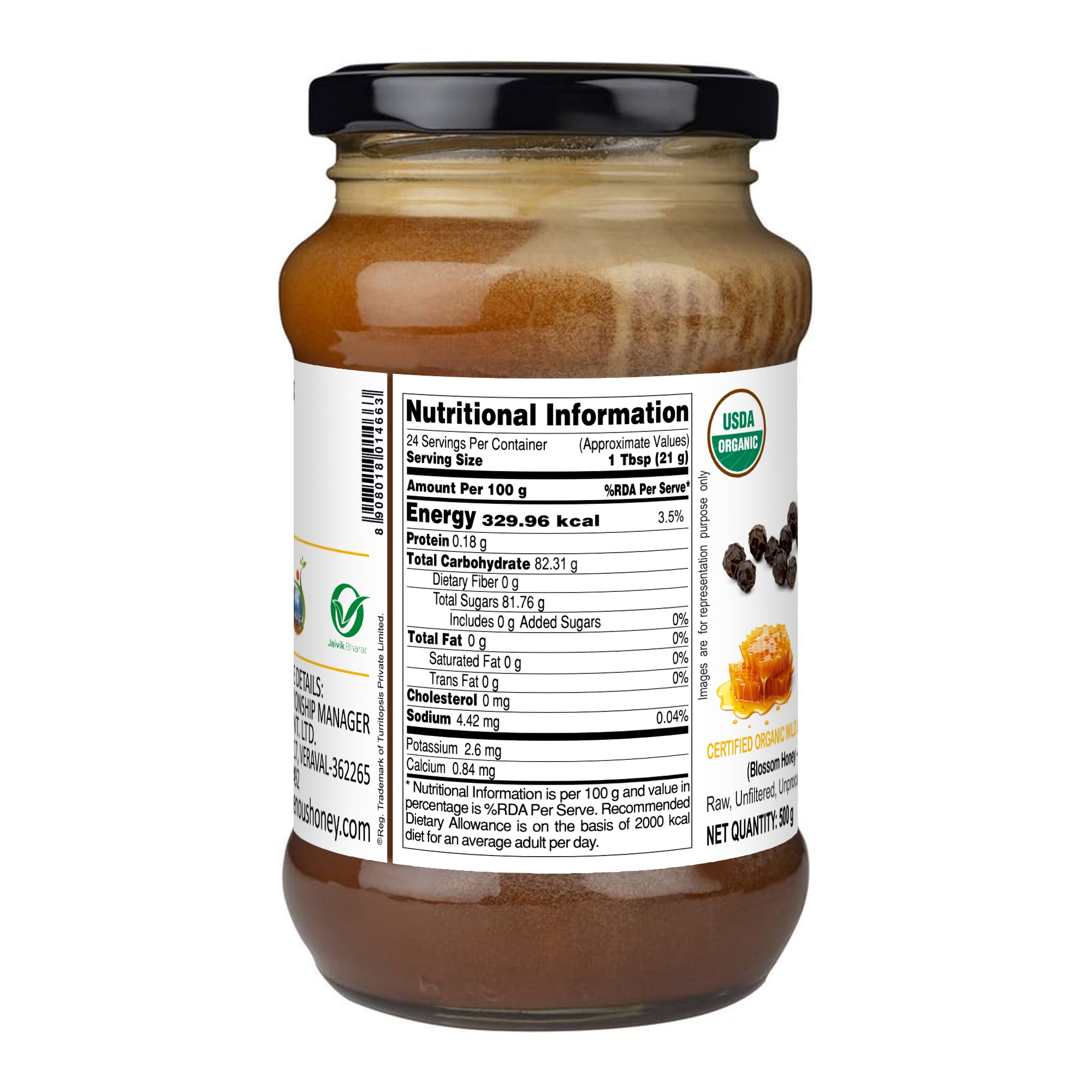 Raw Natural Blackpepper Honey