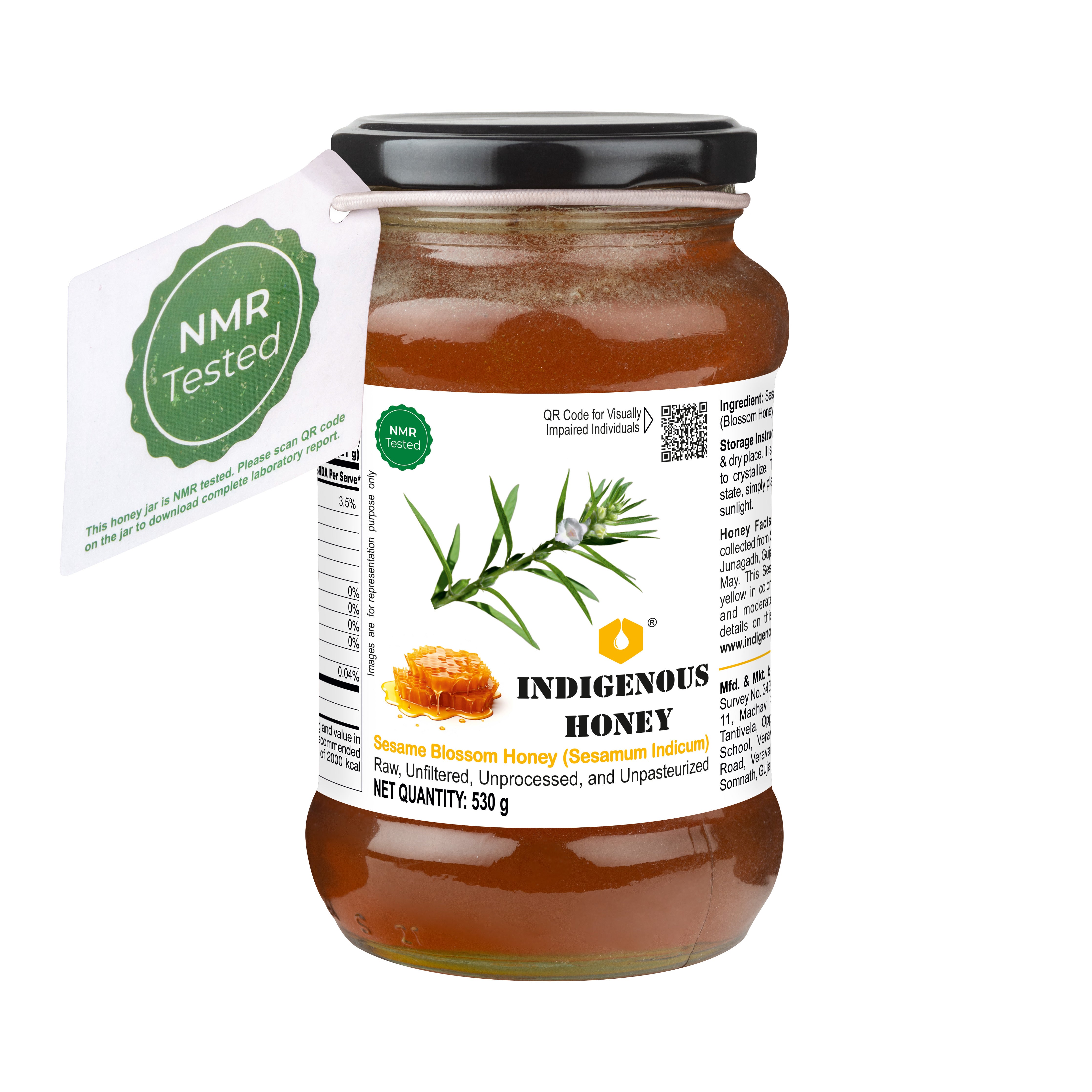 Raw and Natural Sesame Honey