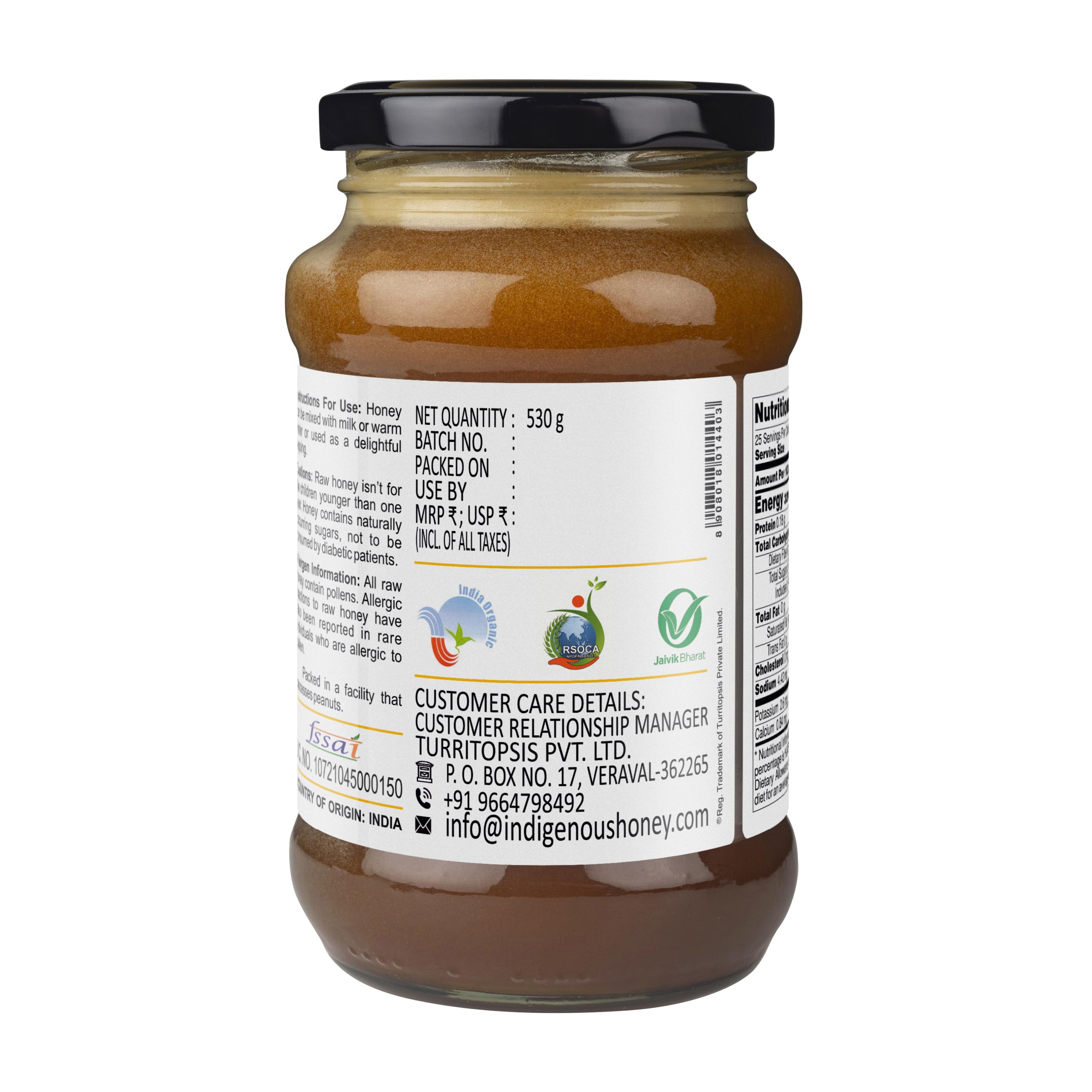Turmeric Infused Organic Wild Honey