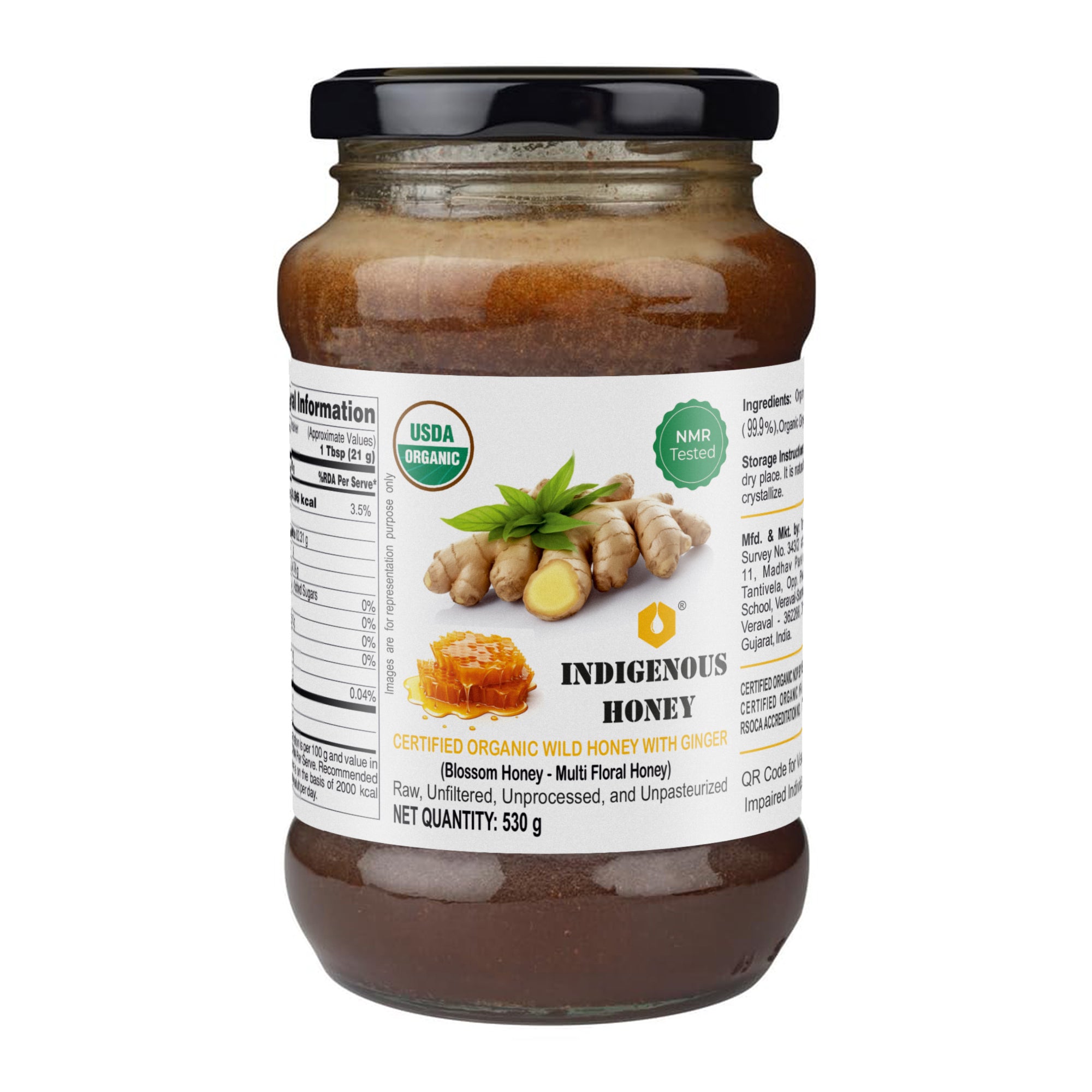 USDA Certified Wild Honey with Ginger