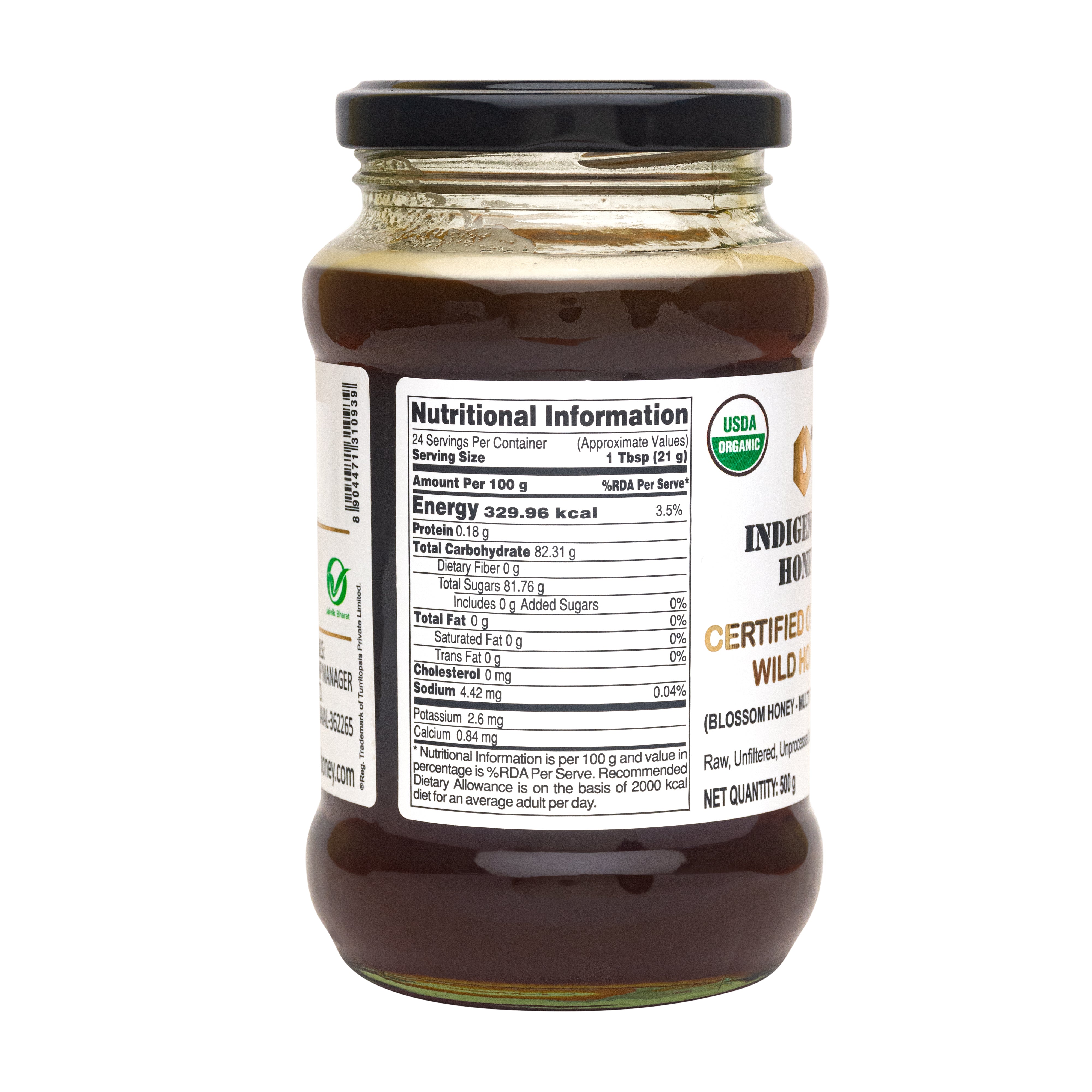 wild honey nutrition facts