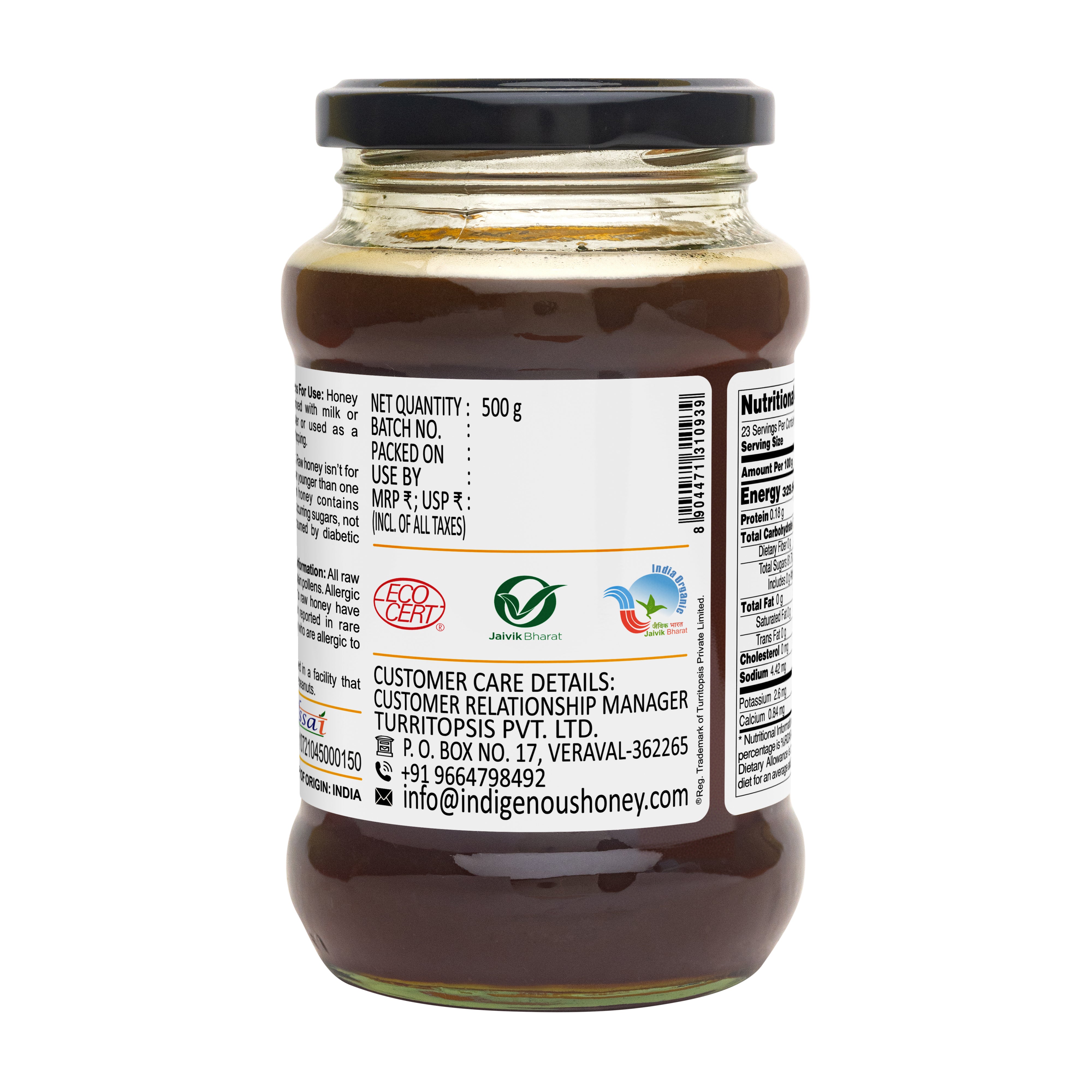 USDA Certified Organic Raw Honey Unfiltered Pure Natural Wild Local