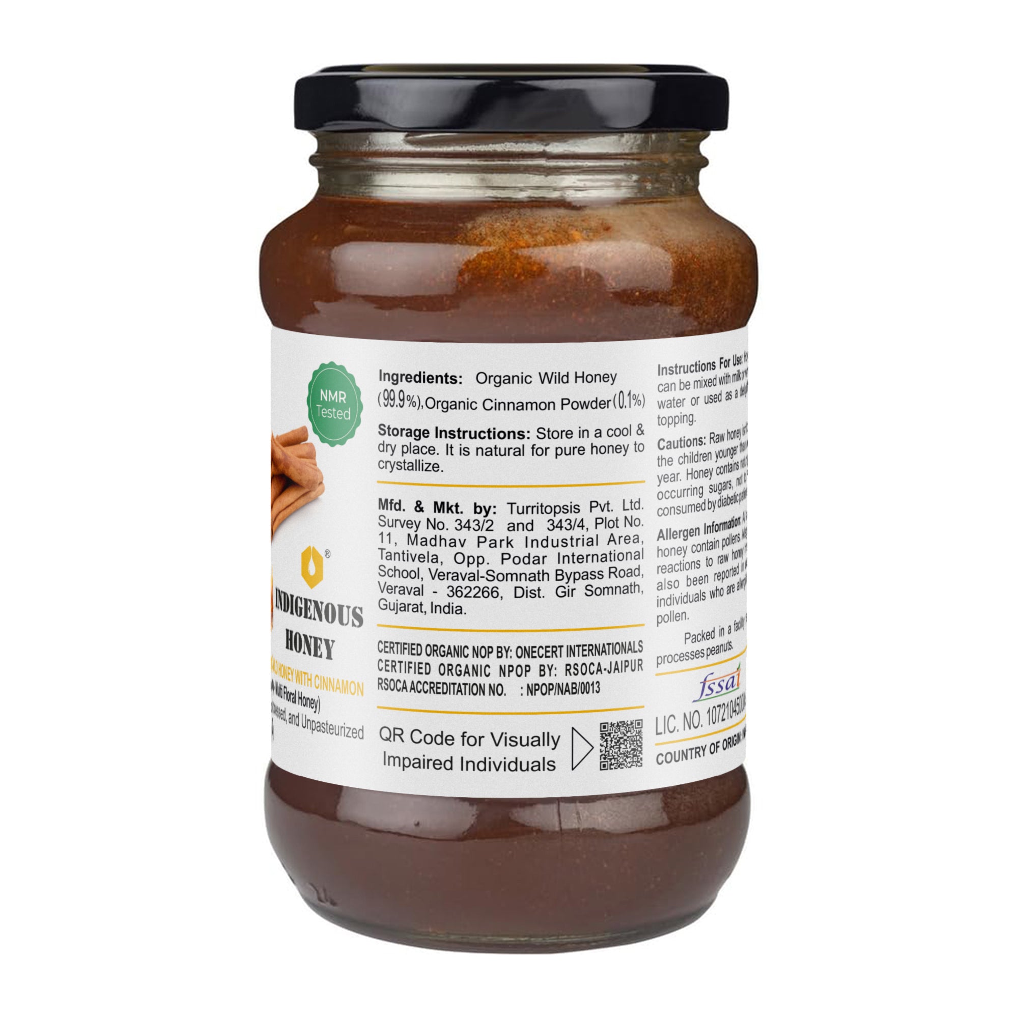 Cinnamon infused Raw Honey