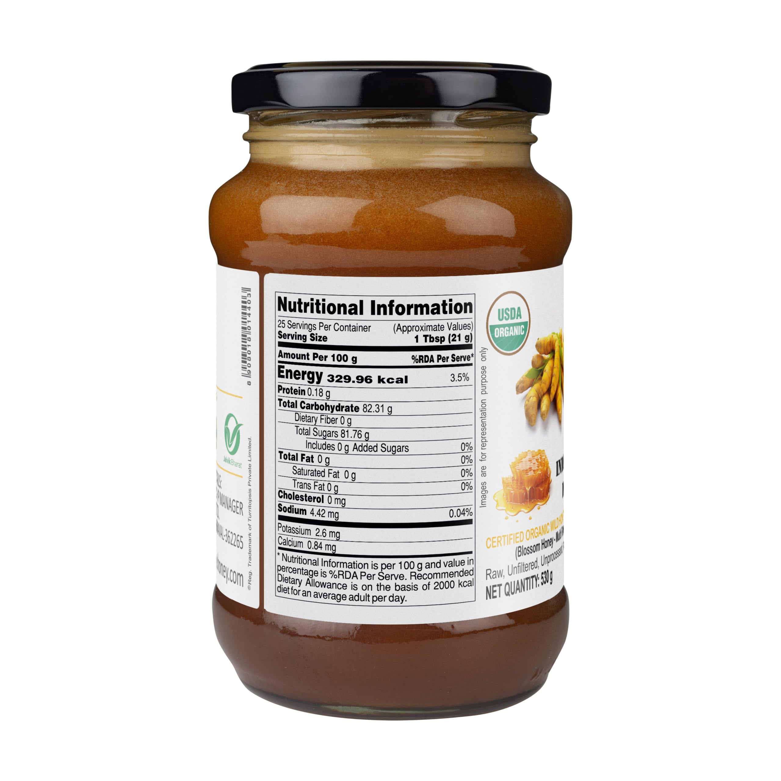 Natural Raw Honey with Turmeric