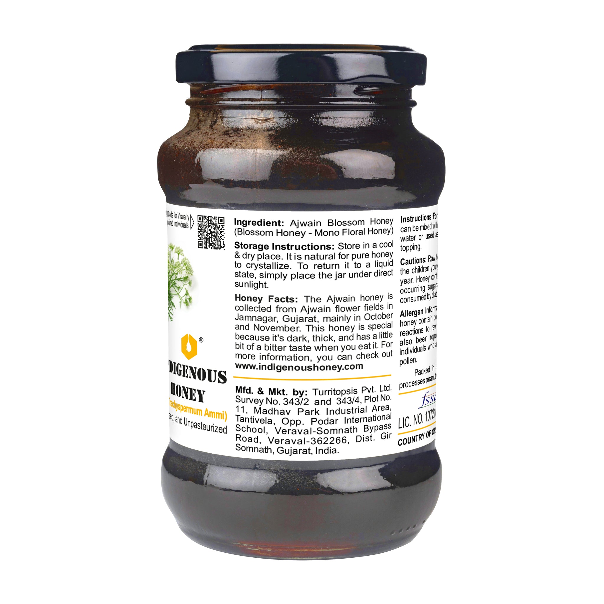 Natural ajwain honey