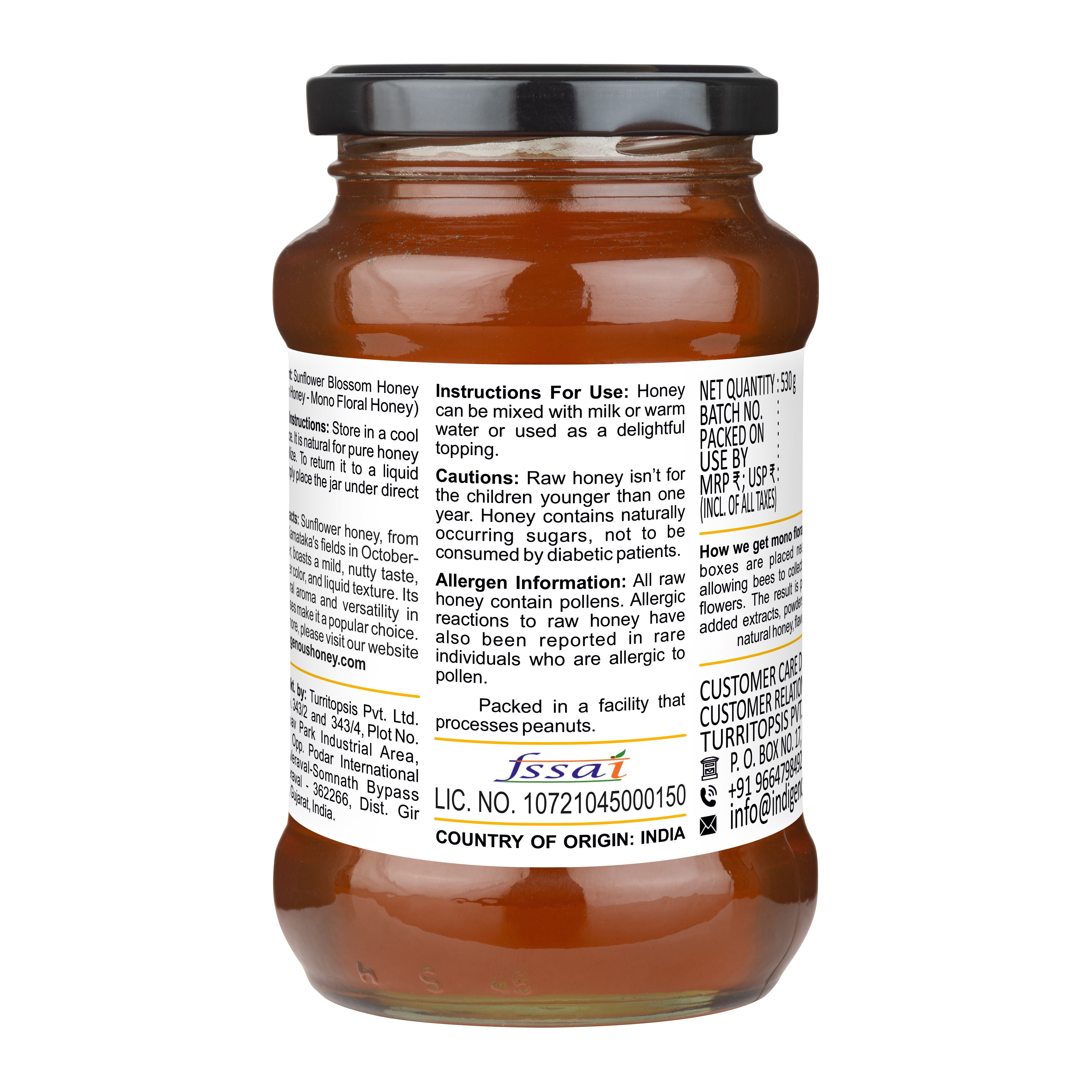 Natural sunflower Honey