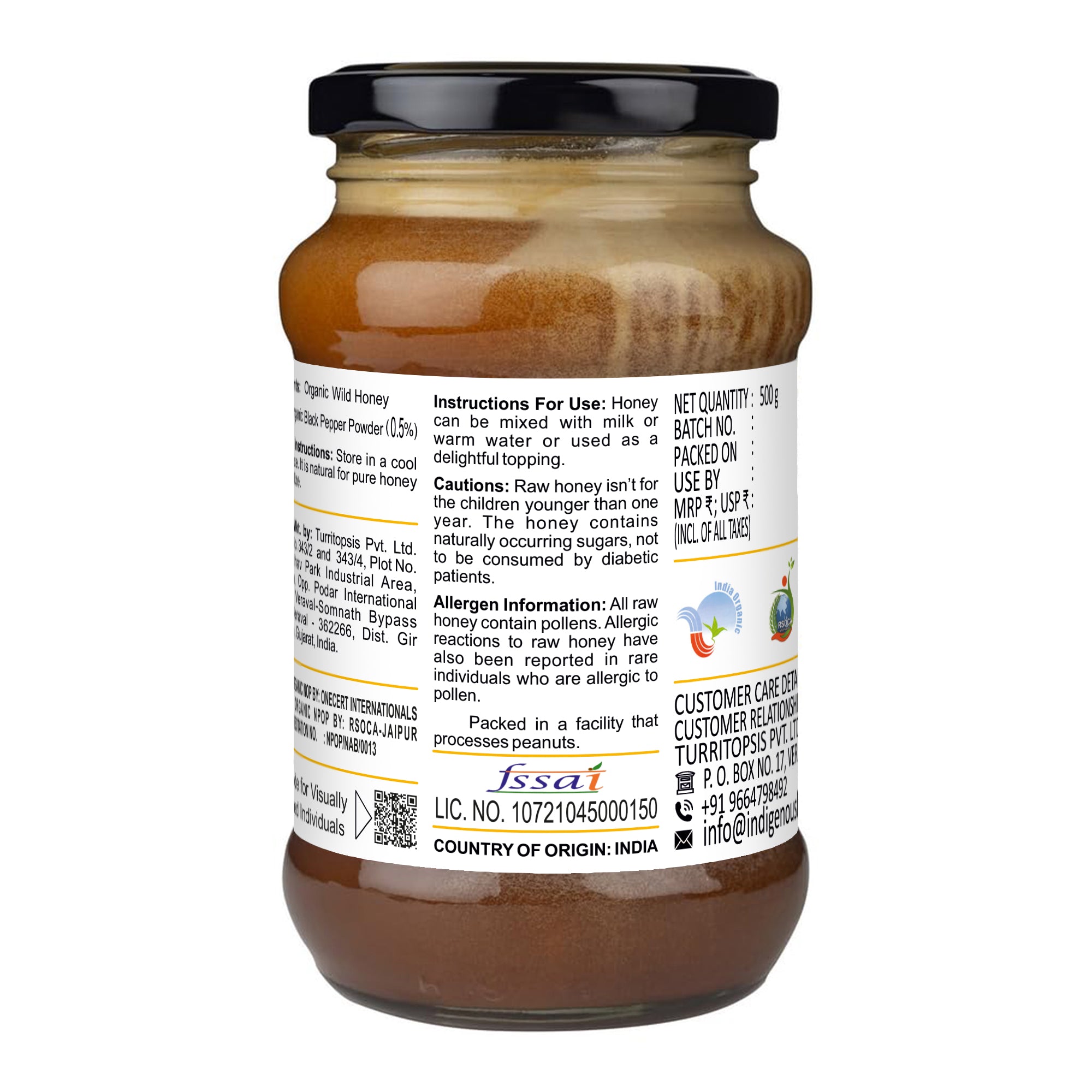 Organic Honey with Blackpepper