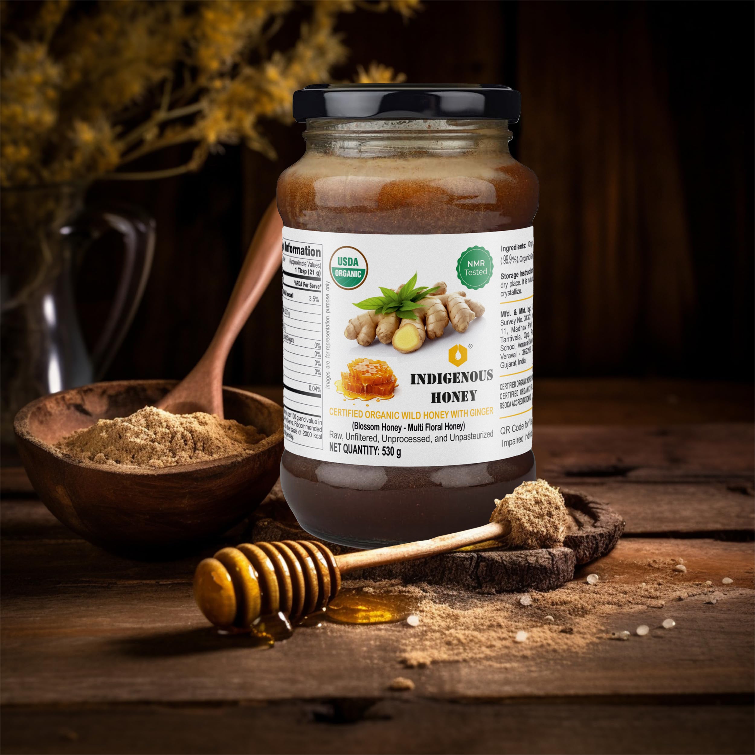 Organic Wild Honey with Ginger