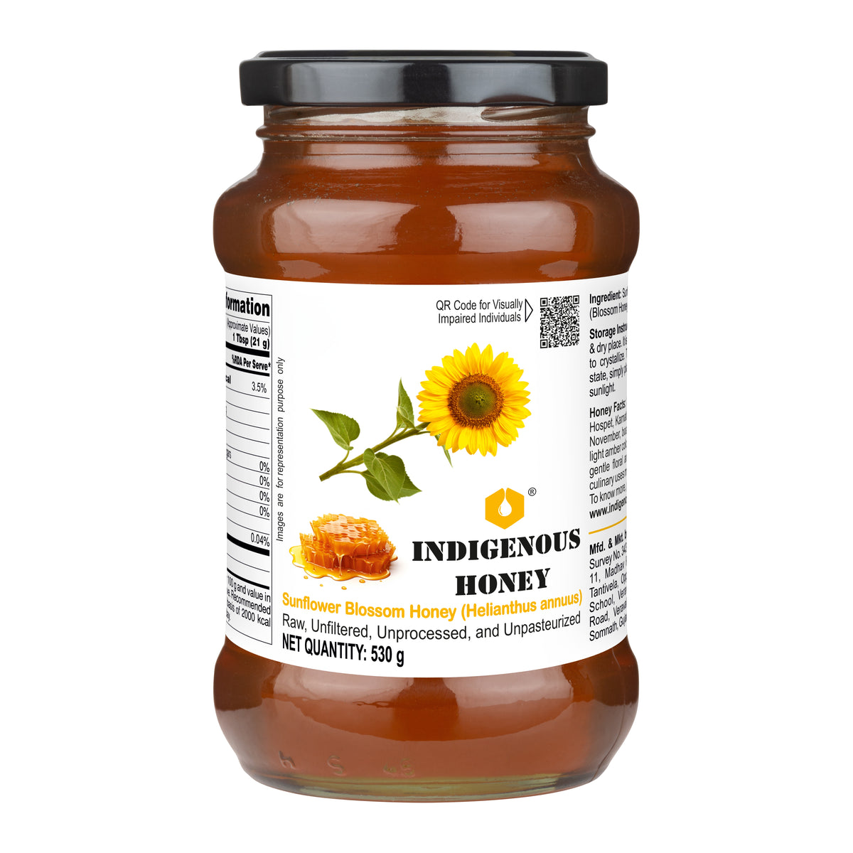 Raw Pure Sunflower Blossom Honey