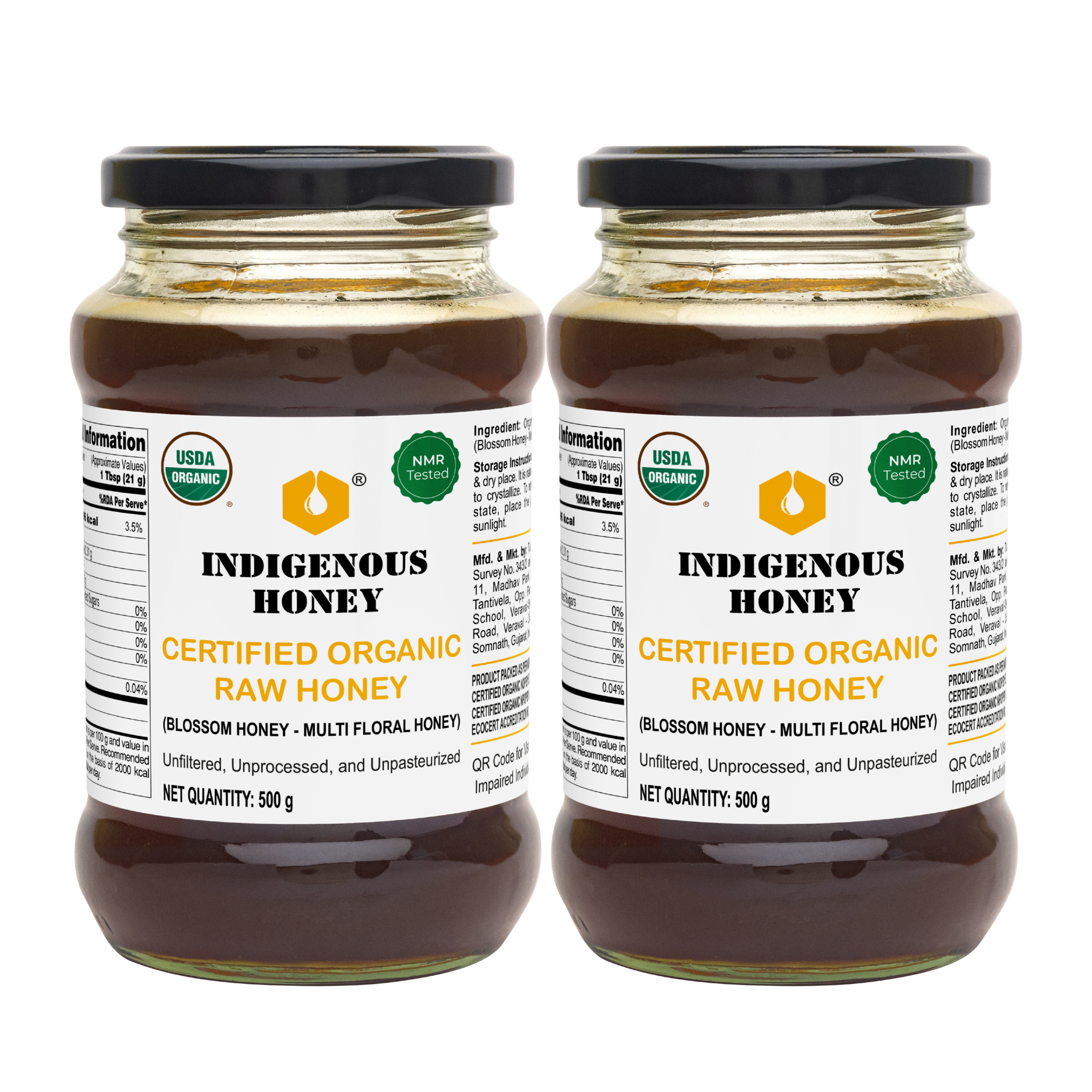 USDA Certified Organic Raw Honey Unfiltered Pure Natural Wild Local
