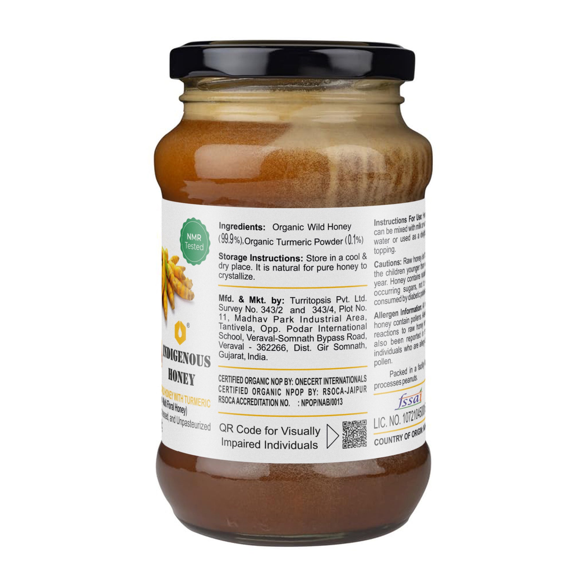 Turmeric infused Raw Honey