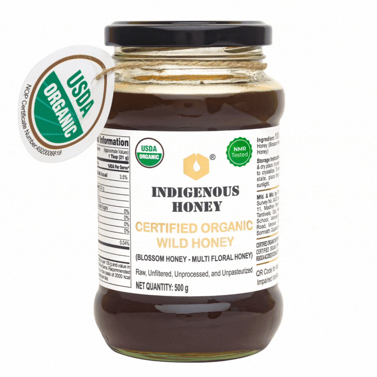 USDA organic wild honey