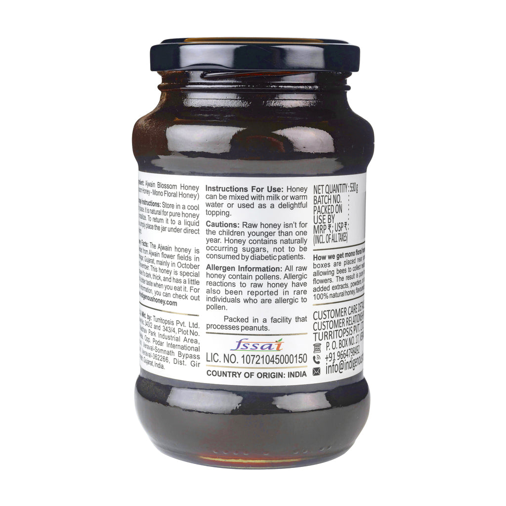 unprocess ajwain honey
